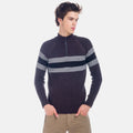 Jersey de Punto Canalé Hombre Cuello Alto con Cremallera – Koroshi 1821TR20