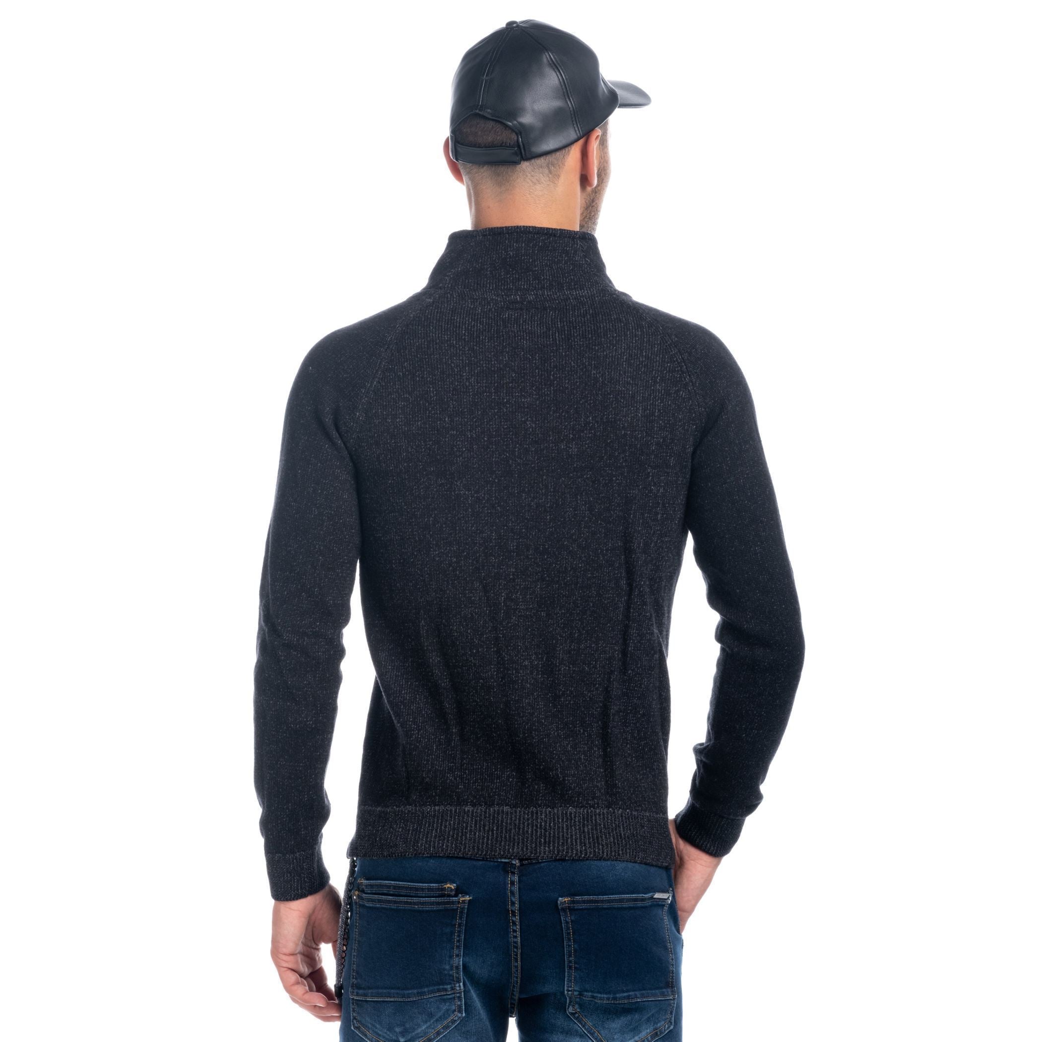 Jersey de Punto Hombre Cuello Smoking con Botón – Koroshi 1821TR21