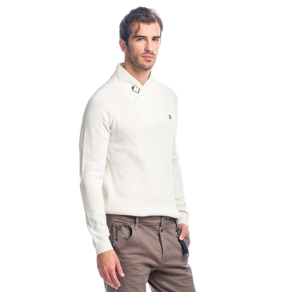 Jersey de Punto Hombre Cuello Smoking con Botón – Koroshi 1821TR21
