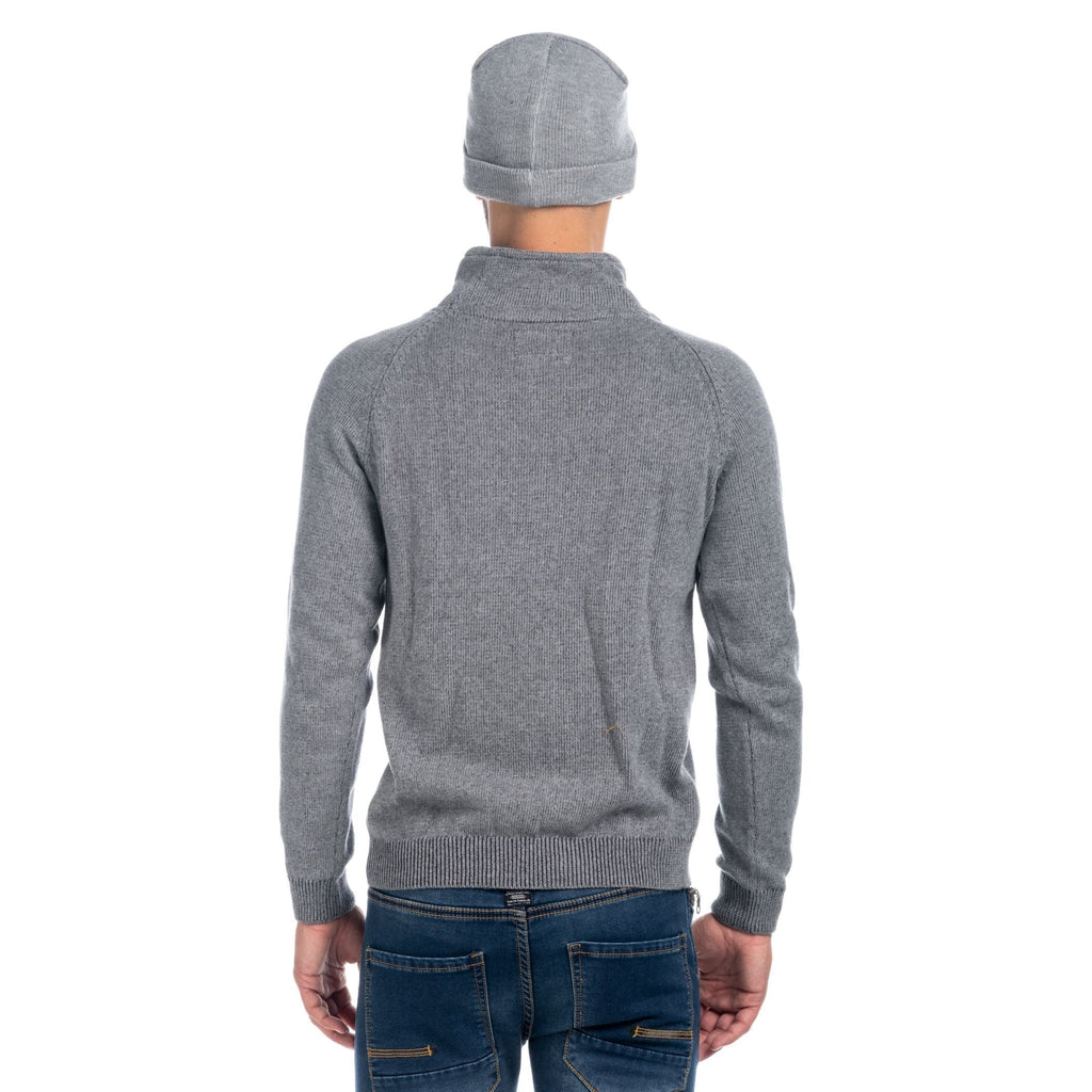 Jersey de Punto Hombre Cuello Smoking con Botón – Koroshi 1821TR21