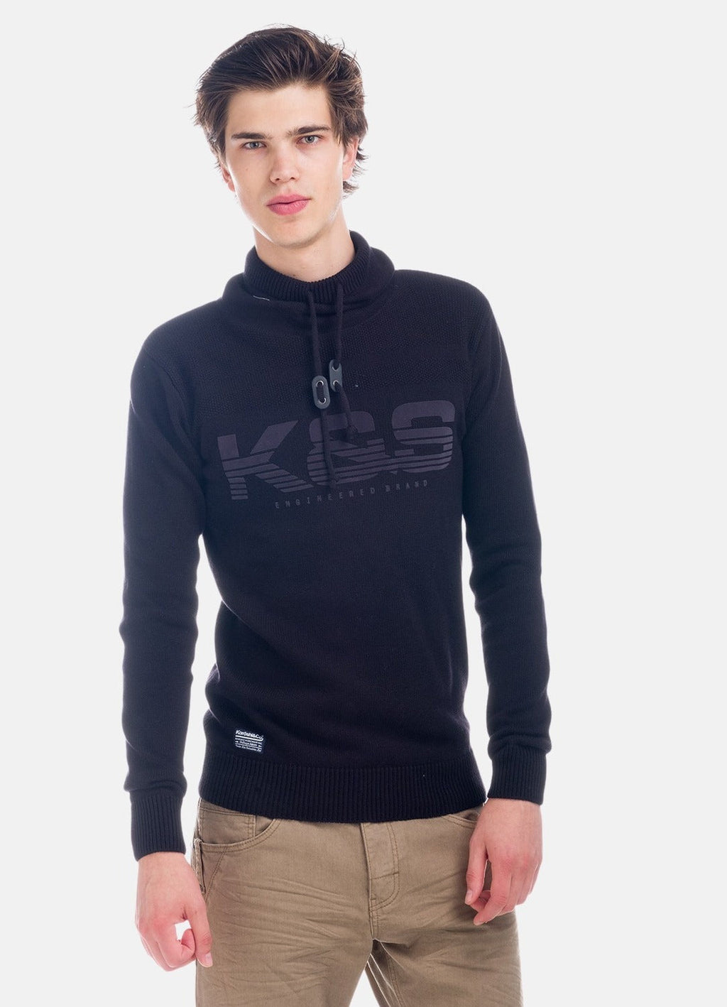 Jersey de Punto Hombre Cuello Chimenea con Letras – Koroshi 1821TR22