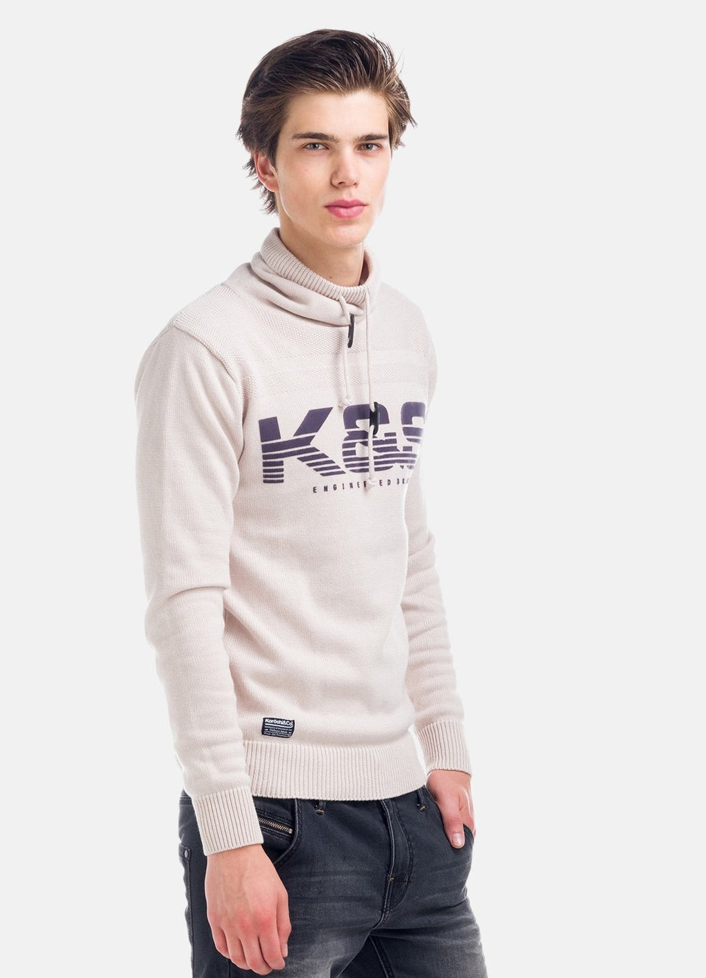 Jersey de Punto Hombre Cuello Chimenea con Letras – Koroshi 1821TR22