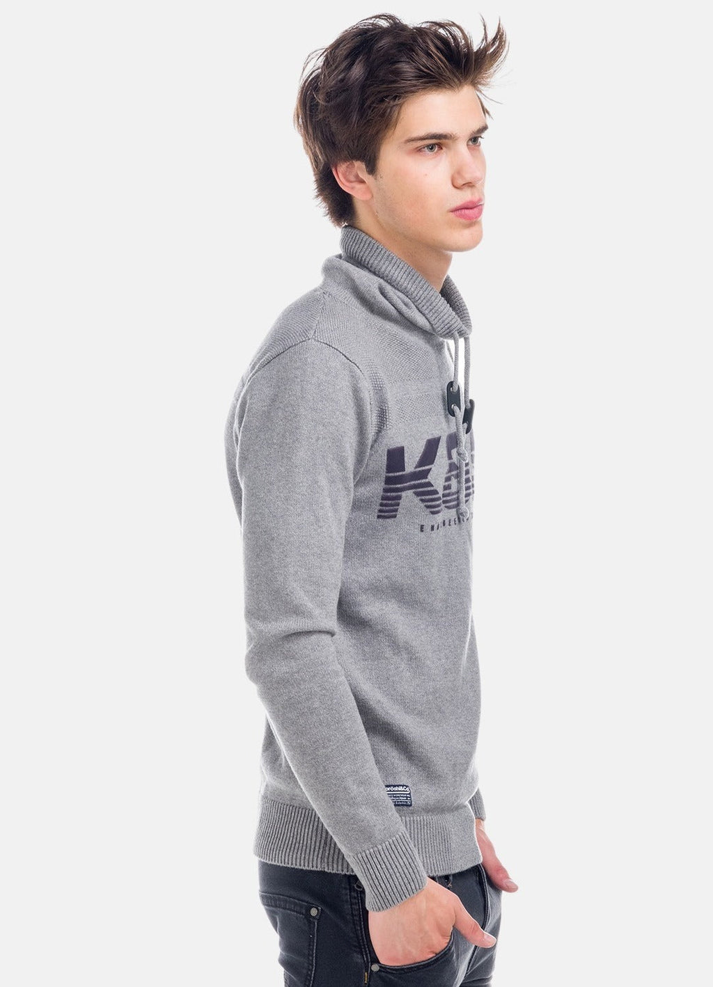 Jersey de Punto Hombre Cuello Chimenea con Letras – Koroshi 1821TR22