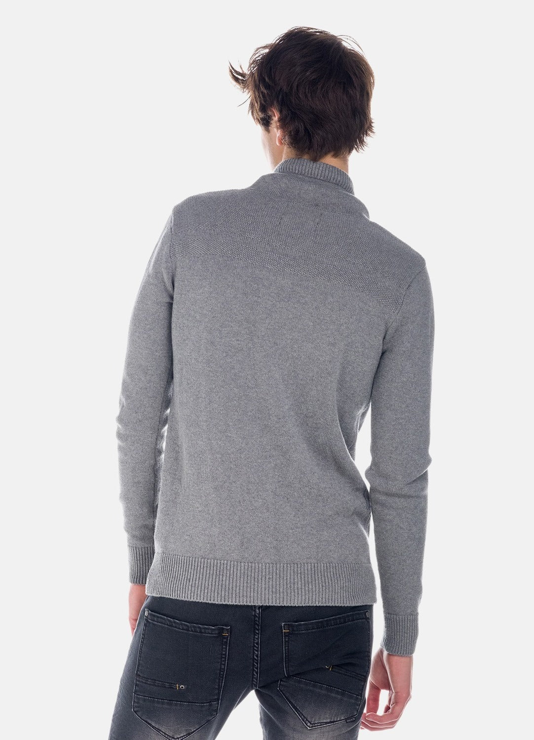 Jersey de Punto Hombre Cuello Chimenea con Letras – Koroshi 1821TR22