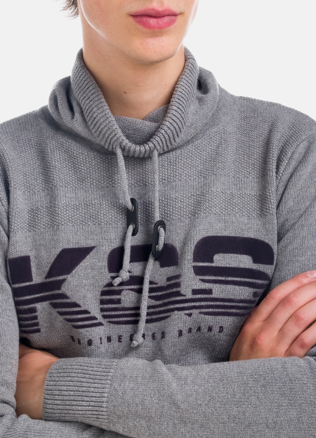 Jersey de Punto Hombre Cuello Chimenea con Letras – Koroshi 1821TR22