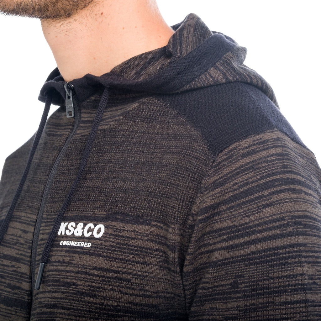 Chaqueta de Punto Hombre con Capucha y Cremallera – Koroshi 1821TR23