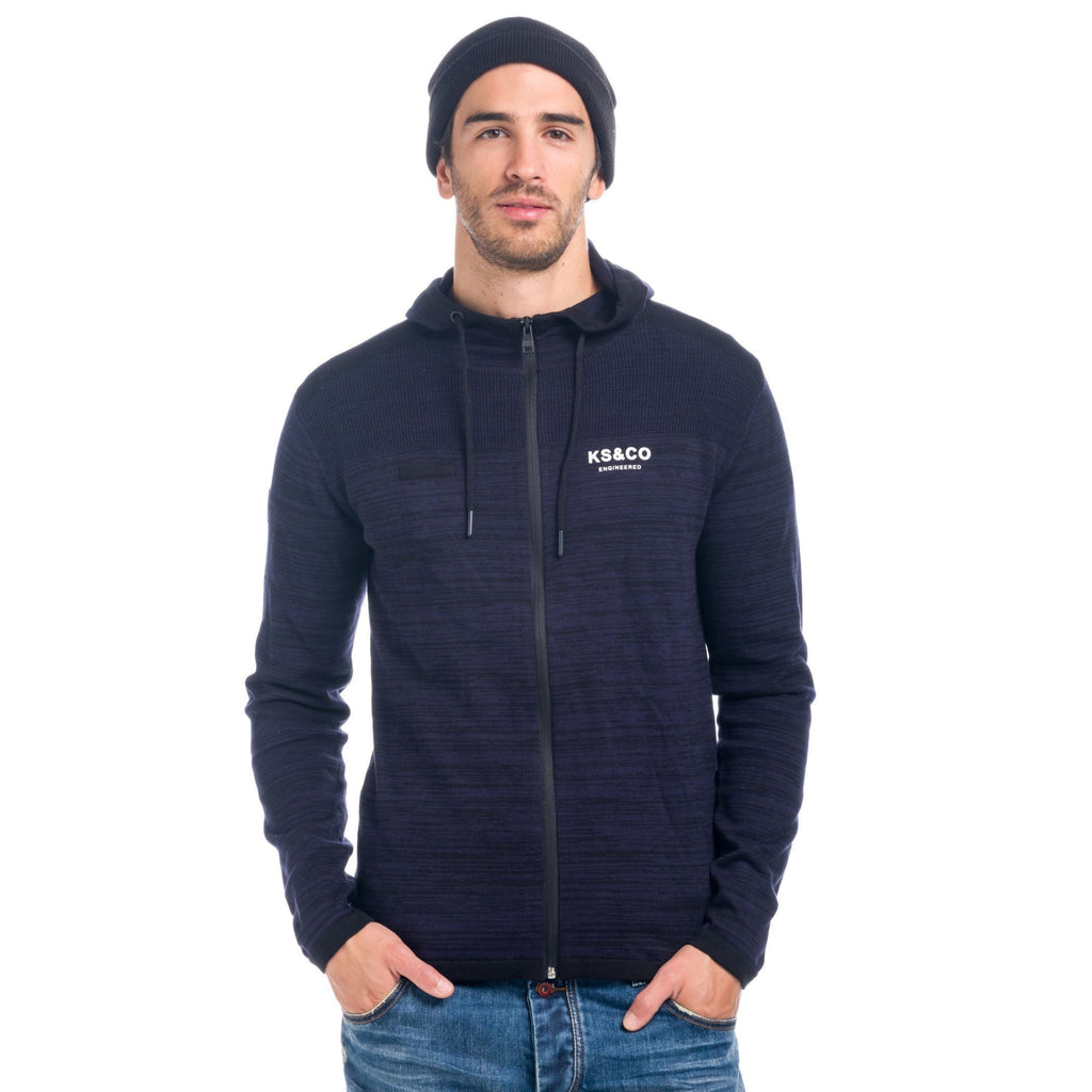 Chaqueta de Punto Hombre con Capucha y Cremallera – Koroshi 1821TR23