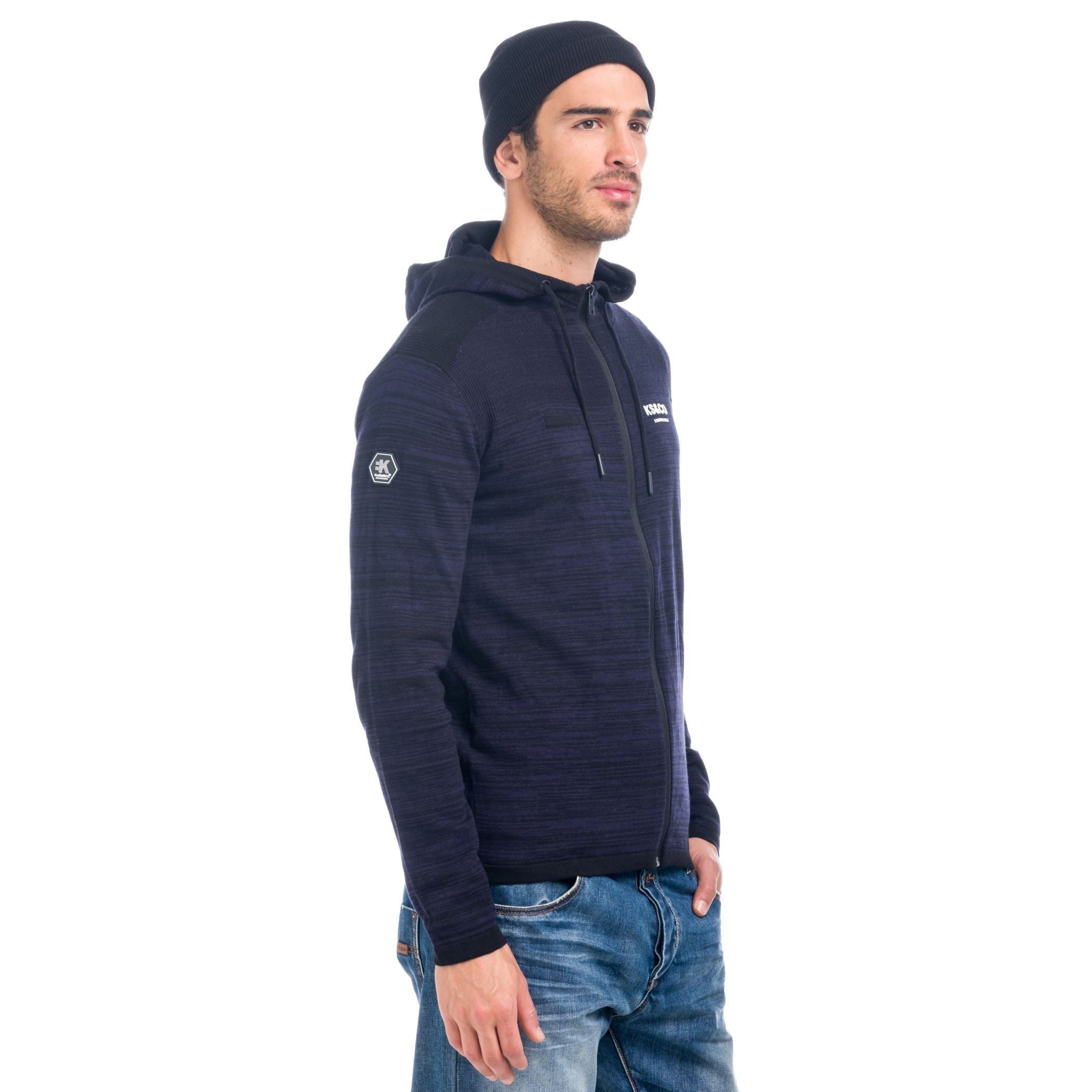 Chaqueta de Punto Hombre con Capucha y Cremallera – Koroshi 1821TR23