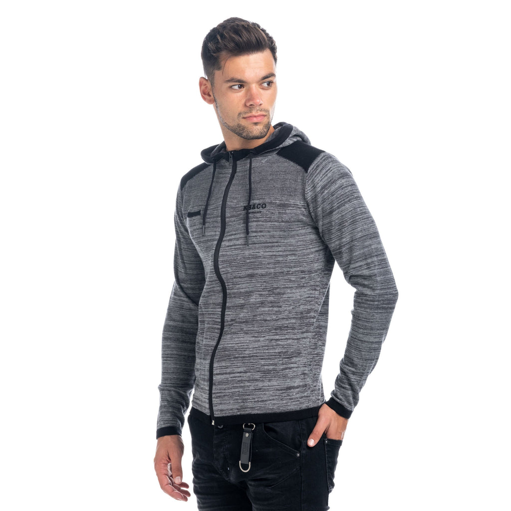 Chaqueta de Punto Hombre con Capucha y Cremallera – Koroshi 1821TR23