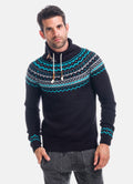 Jersey de Punto Invernal Hombre Jacquard Cuello Chimenea – Koroshi 1821TR28