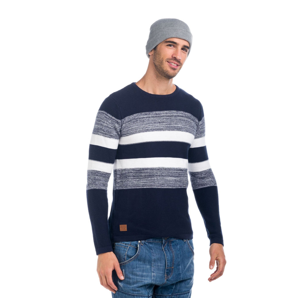 Jersey de Punto Hombre Cuello Redondo a Rayas – Koroshi 1821TR29