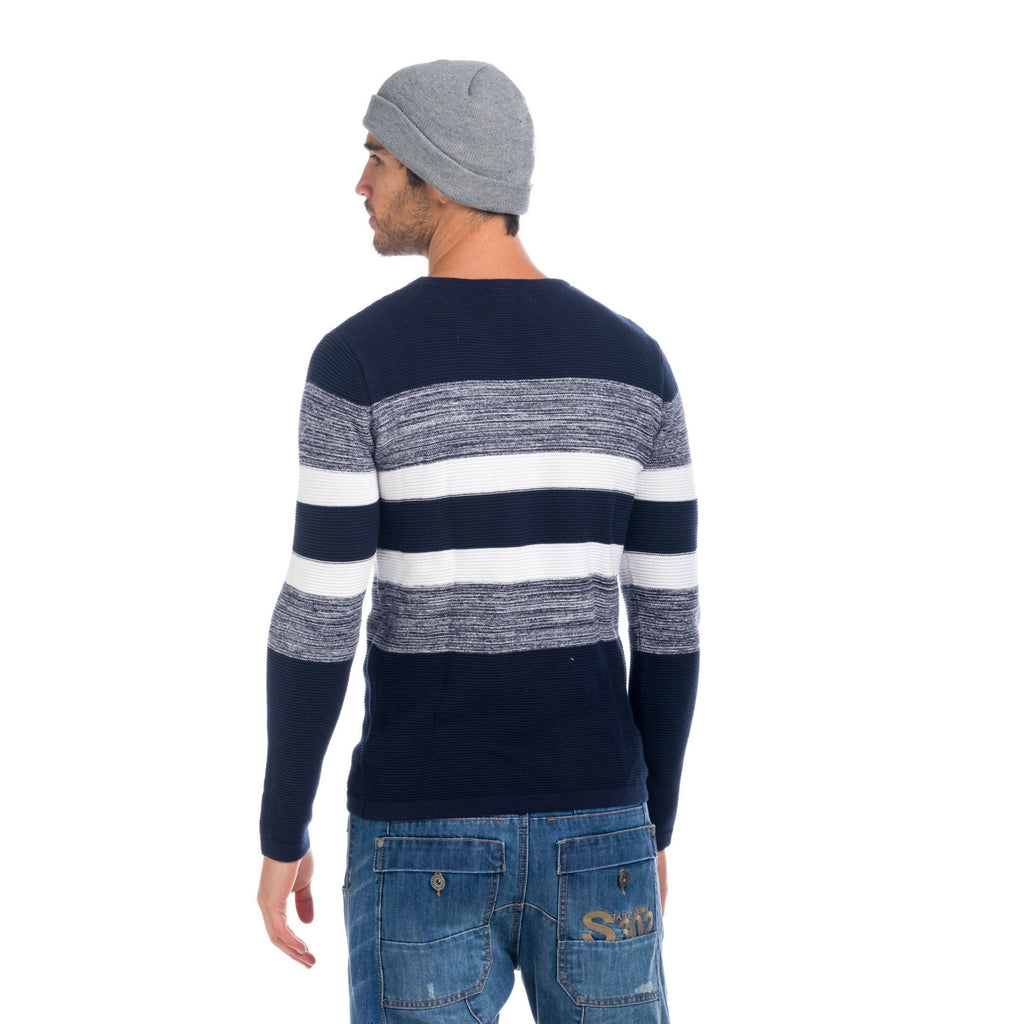 Jersey de Punto Hombre Cuello Redondo a Rayas – Koroshi 1821TR29