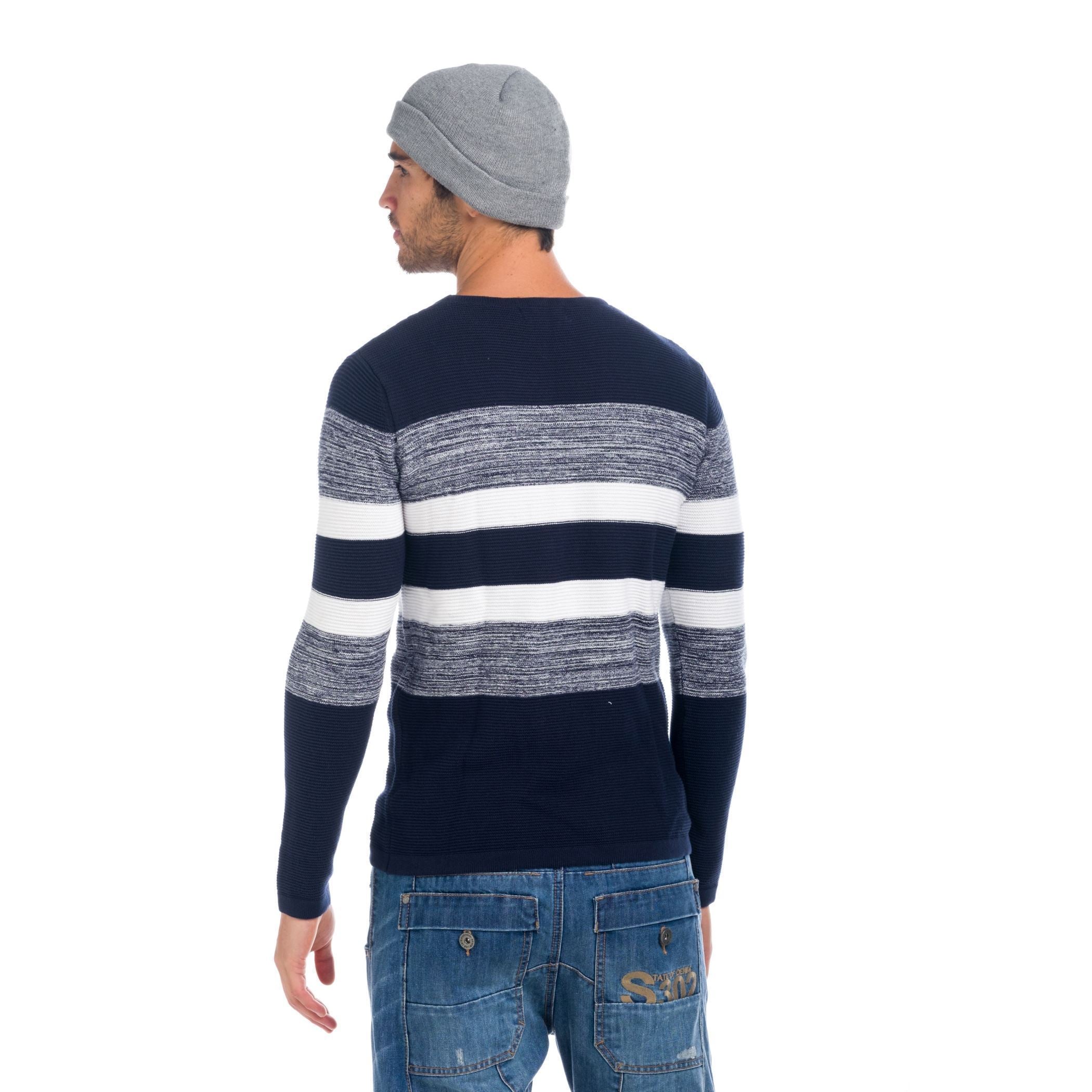 Jersey de Punto Hombre Cuello Redondo a Rayas – Koroshi 1821TR29