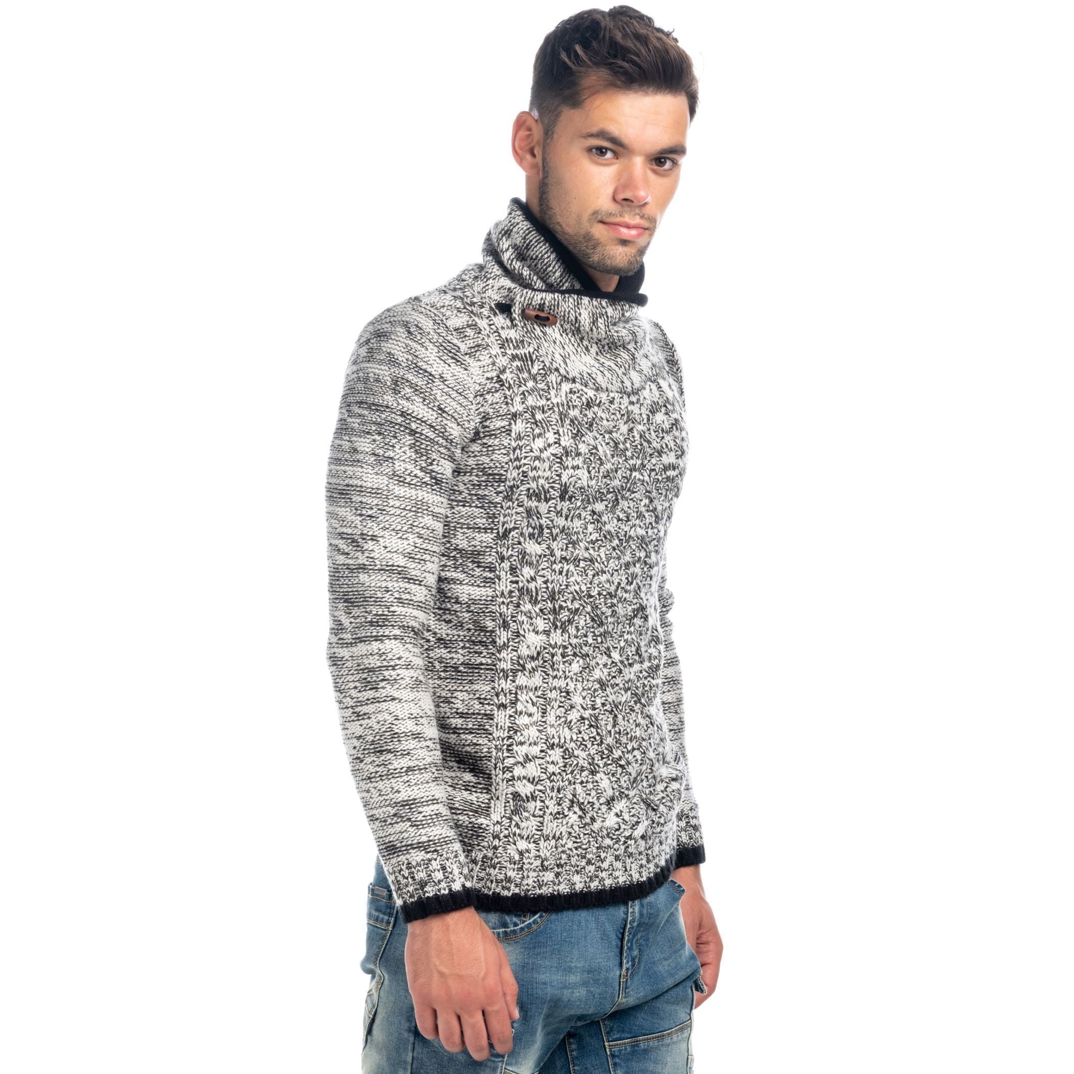 Jersey de Punto Grueso Hombre Cuello Smoking – Koroshi 1821TR30