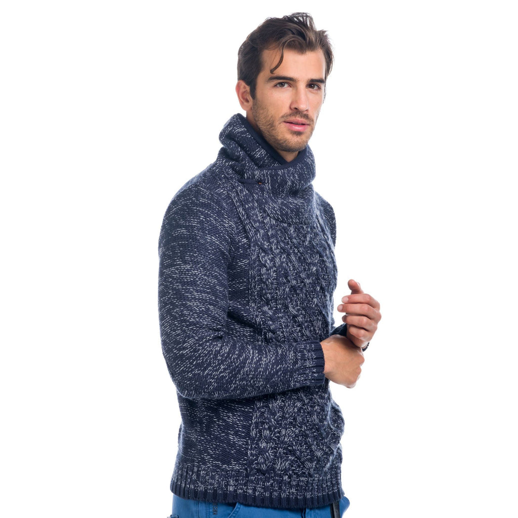 Jersey de Punto Grueso Hombre Cuello Smoking – Koroshi 1821TR30