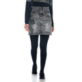Falda Denim Tiro Alto con Cadenas Mujer – Koroshi Negro
