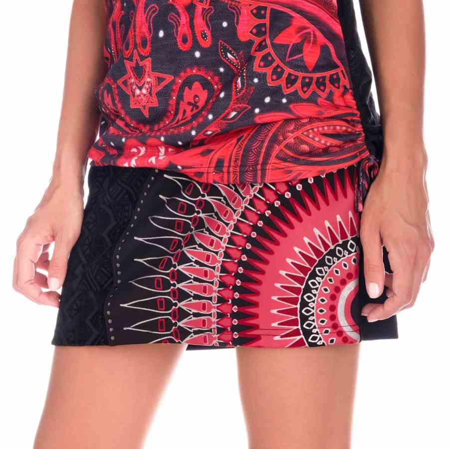 Falda Mini Estampado Mandala Mujer – Koroshi 1822FA06