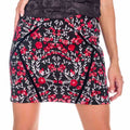Falda Mini Estampado Floral Mujer – Koroshi Negro
