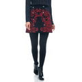 Falda Mini Cruzada Estampado Barroco Mujer – Koroshi Negro