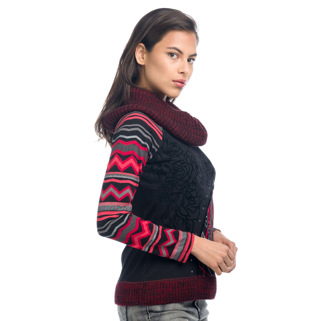 Camiseta Mujer Manga Larga Cuello Vuelto Estampada – Koroshi 1822ML07