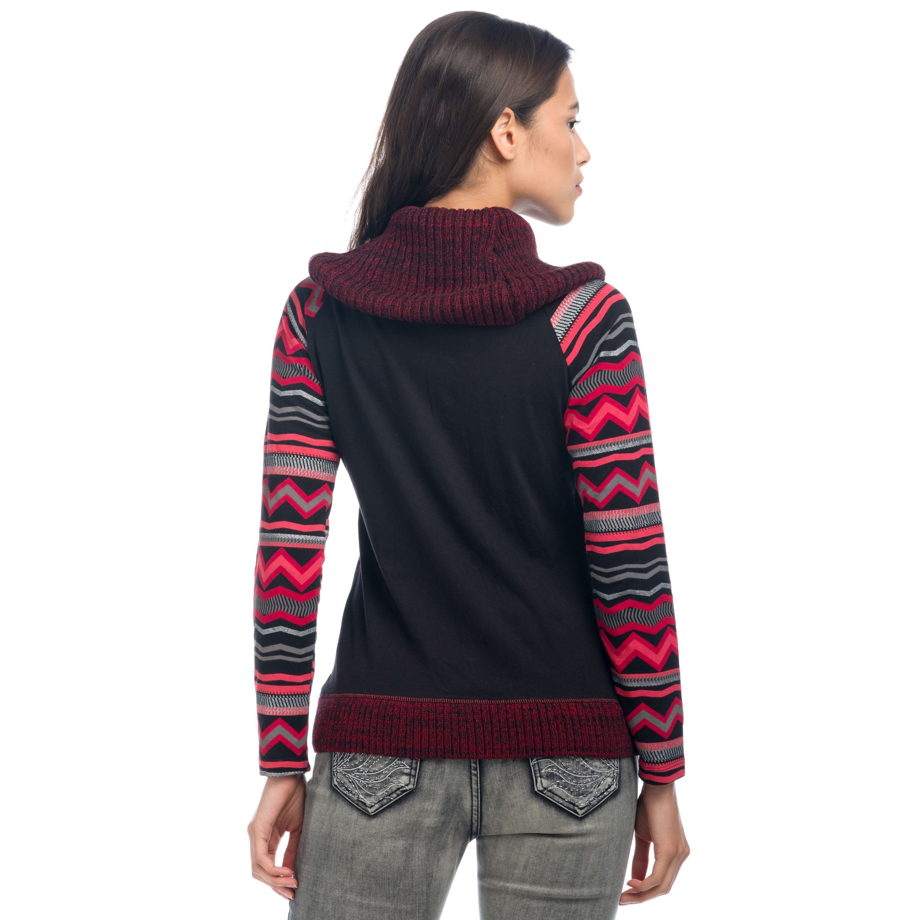 Camiseta Mujer Manga Larga Cuello Vuelto Estampada – Koroshi 1822ML07