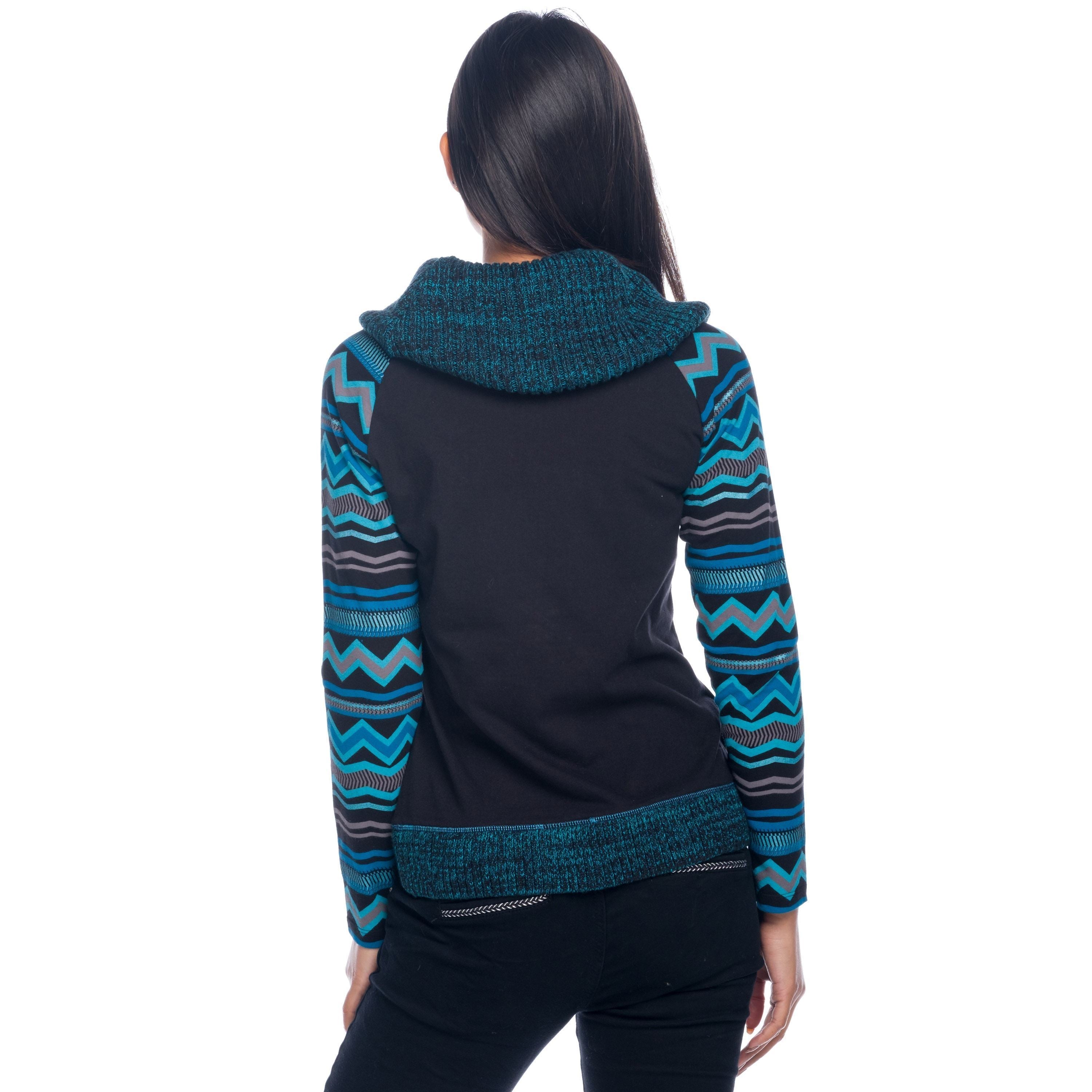 Camiseta Mujer Manga Larga Cuello Vuelto Estampada – Koroshi 1822ML07