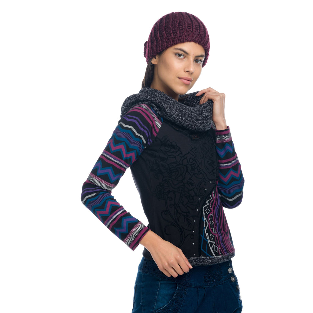 Camiseta Mujer Manga Larga Cuello Vuelto Estampada – Koroshi 1822ML07