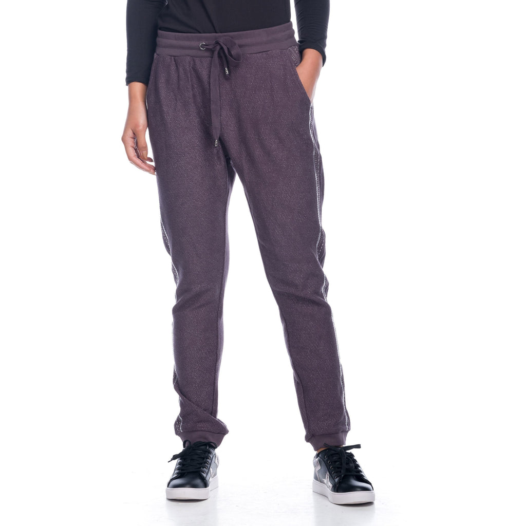 Pantalón Jogger Mujer con Lentejuelas Laterales – Koroshi Gris