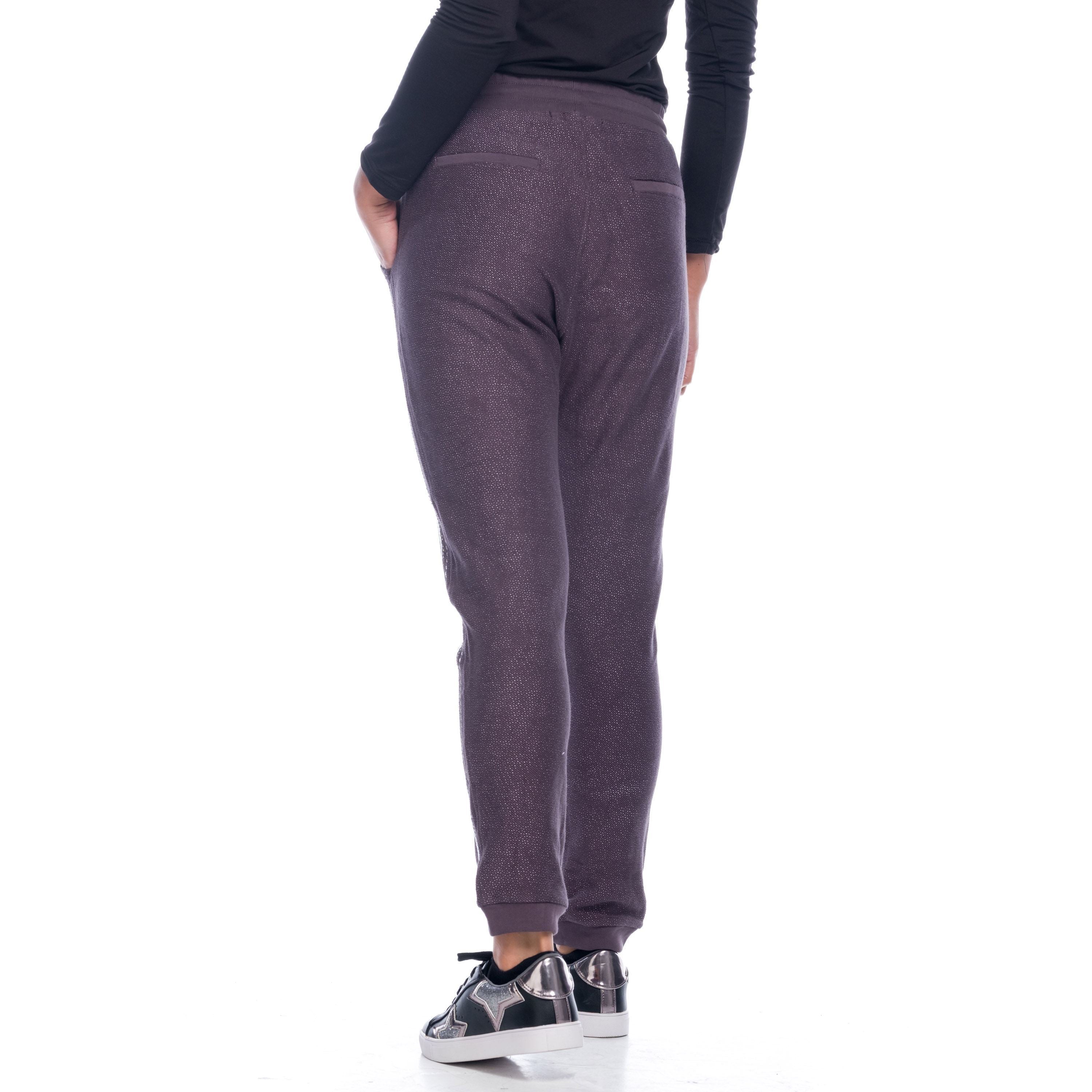 Pantalón Jogger Mujer con Lentejuelas Laterales – Koroshi Gris