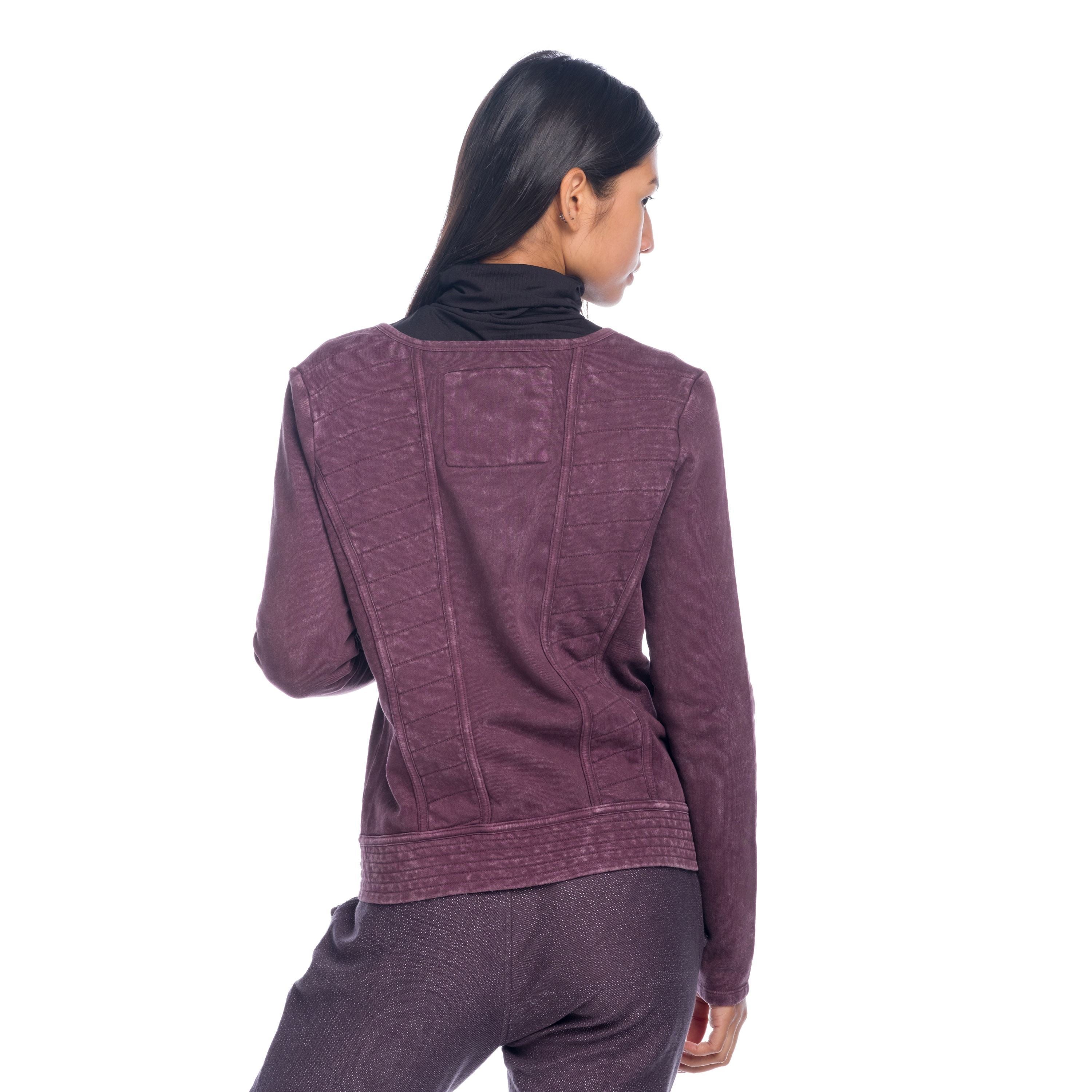 Chaqueta Sudadera Mujer Efecto Lavado con Cremallera – Koroshi 1822SU02