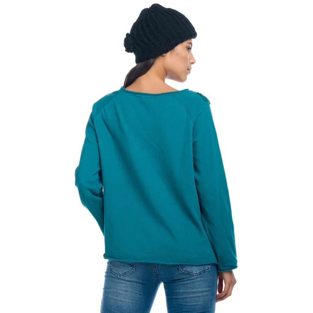 Sudadera Mujer con Encaje y Tachuelas – Koroshi 1822SU03
