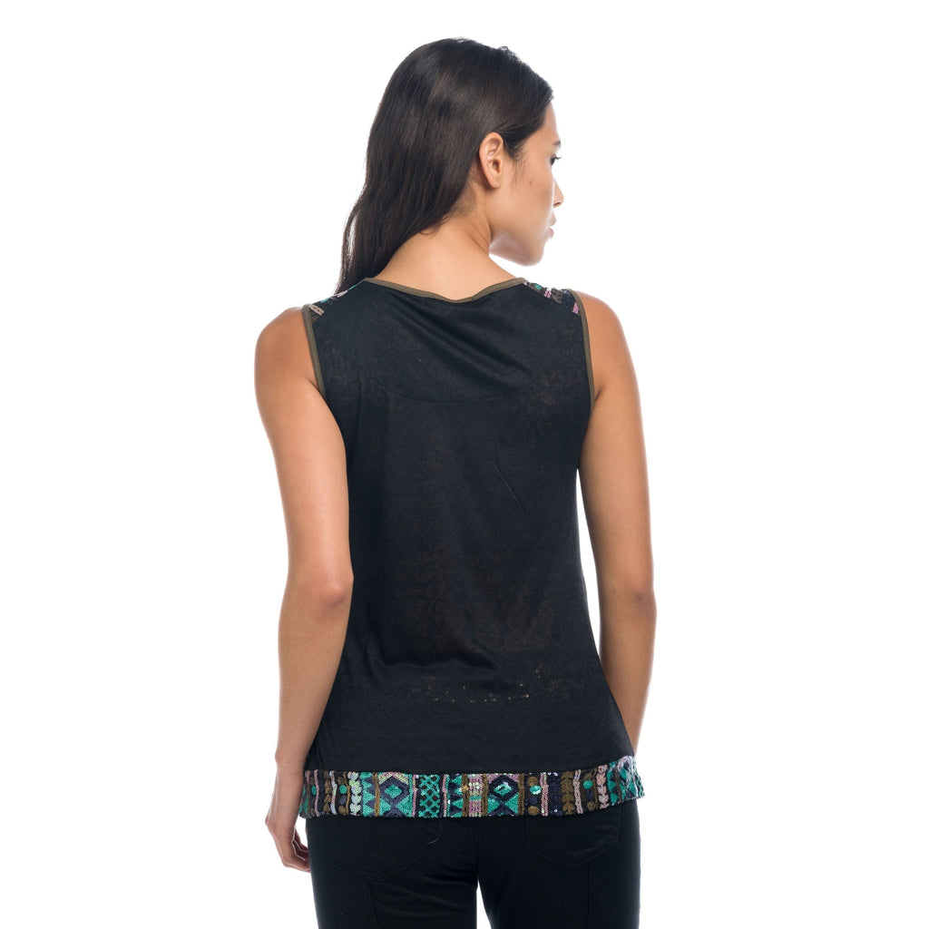 Top Sin Mangas Bordado con Lentejuelas Mujer – Koroshi 1822TP17