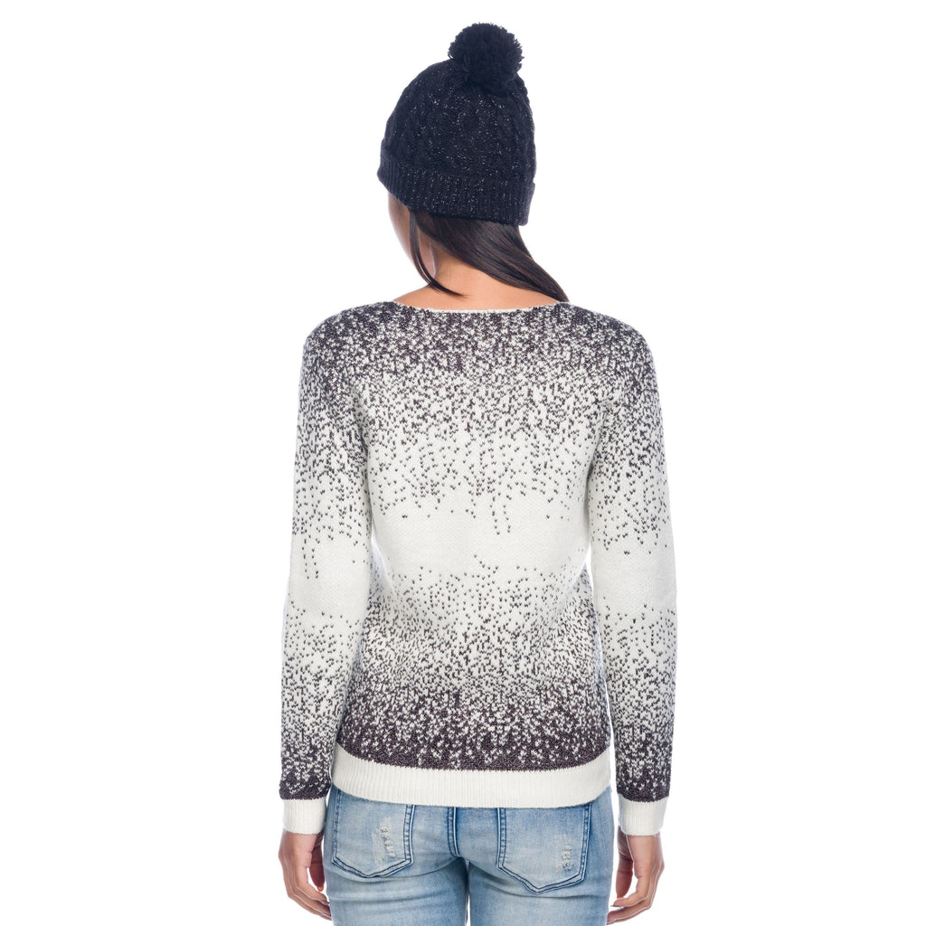 Jersey Mujer Punto Jaspeado Cuello Pico – Koroshi 1822TR05