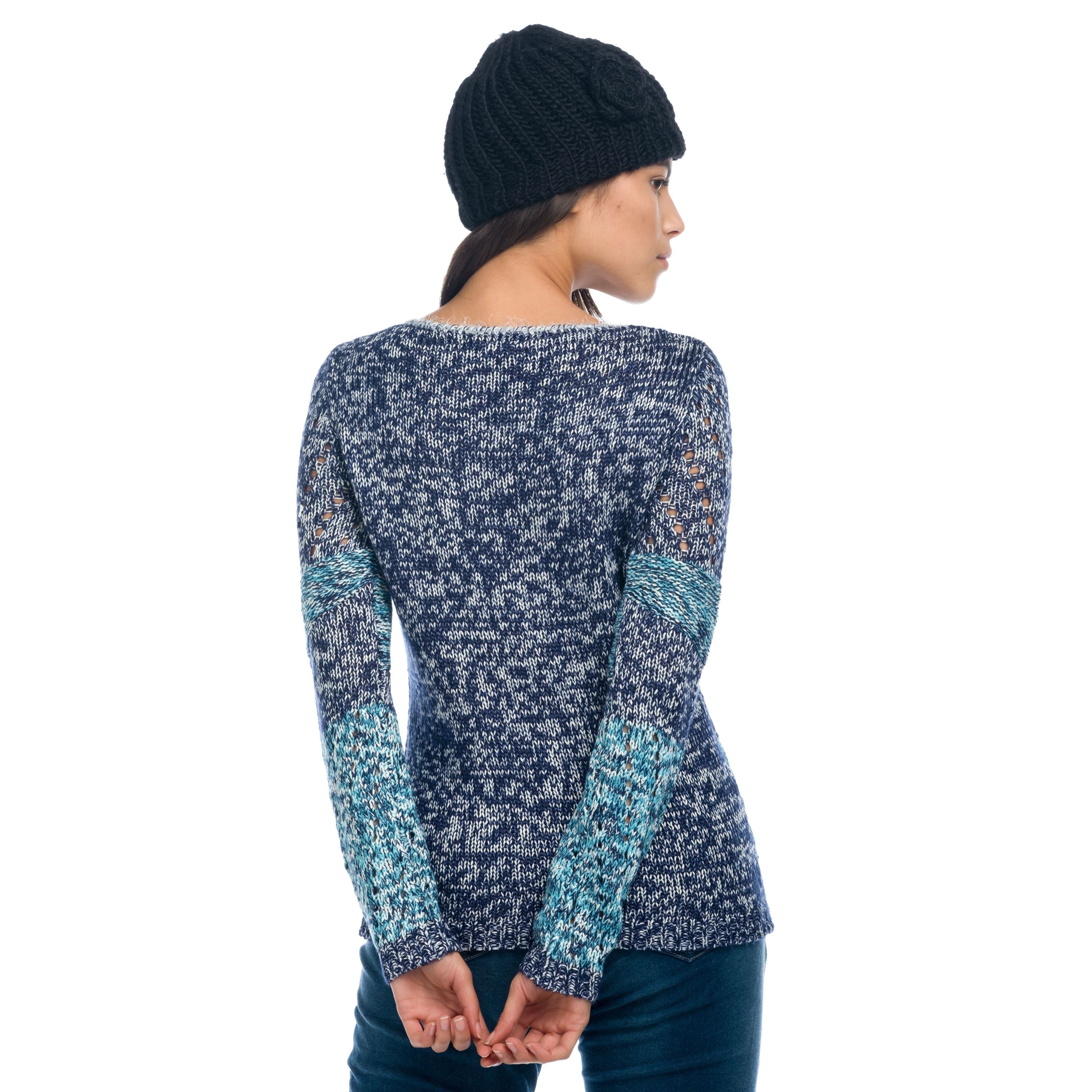 Jersey Mujer Punto a Rayas Cuello Redondo – Koroshi 1822TR16