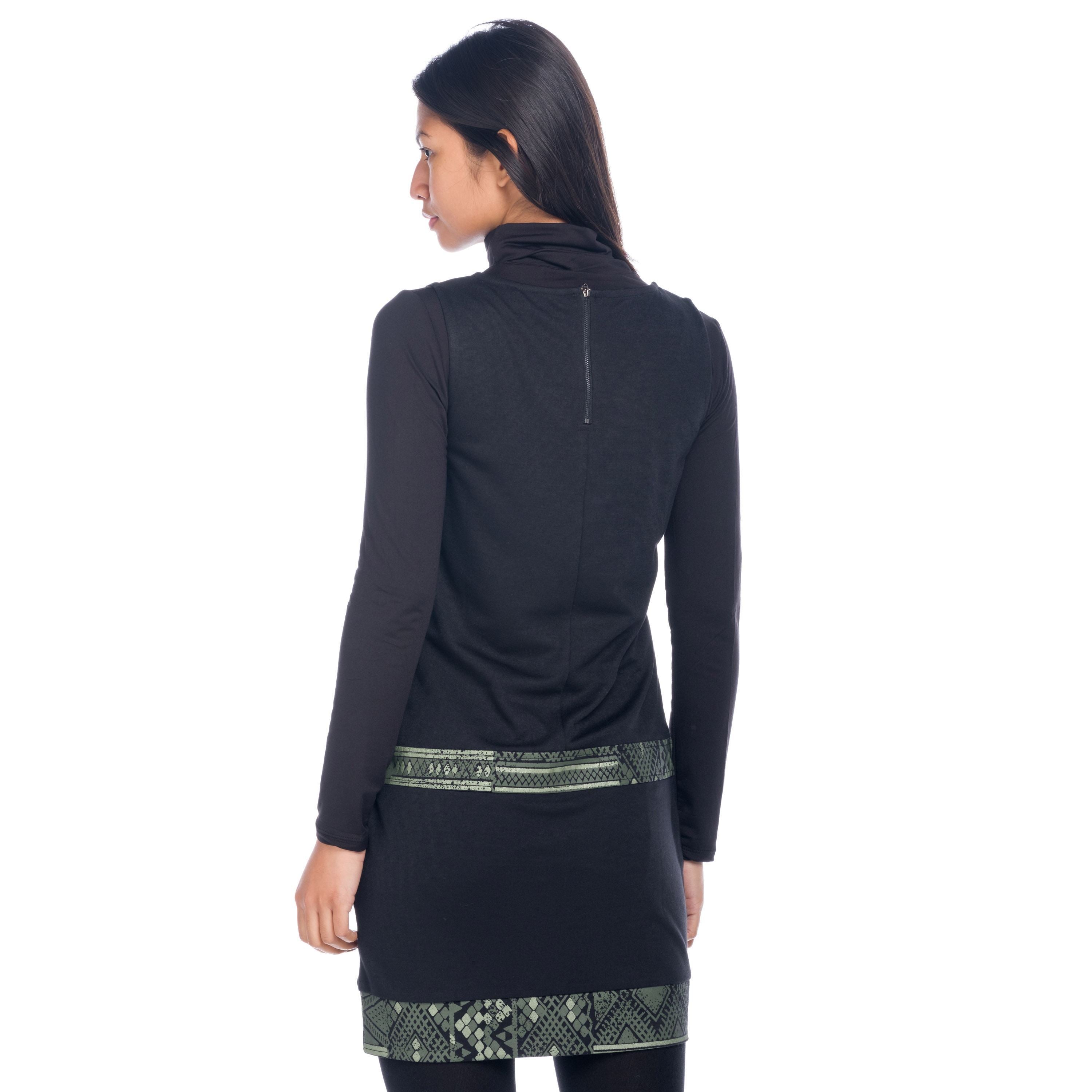 Vestido Mujer Sin Mangas Estampado Étnico Combinado – Koroshi 1822VS21