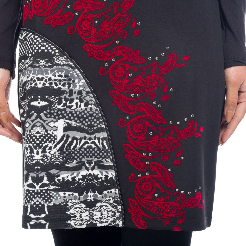 Vestido Mujer Sin Mangas Punto Estampado Mandala – Koroshi 1822VS26