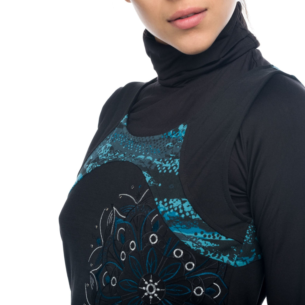 Vestido Mujer Sin Mangas Punto Estampado Mandala – Koroshi 1822VS26