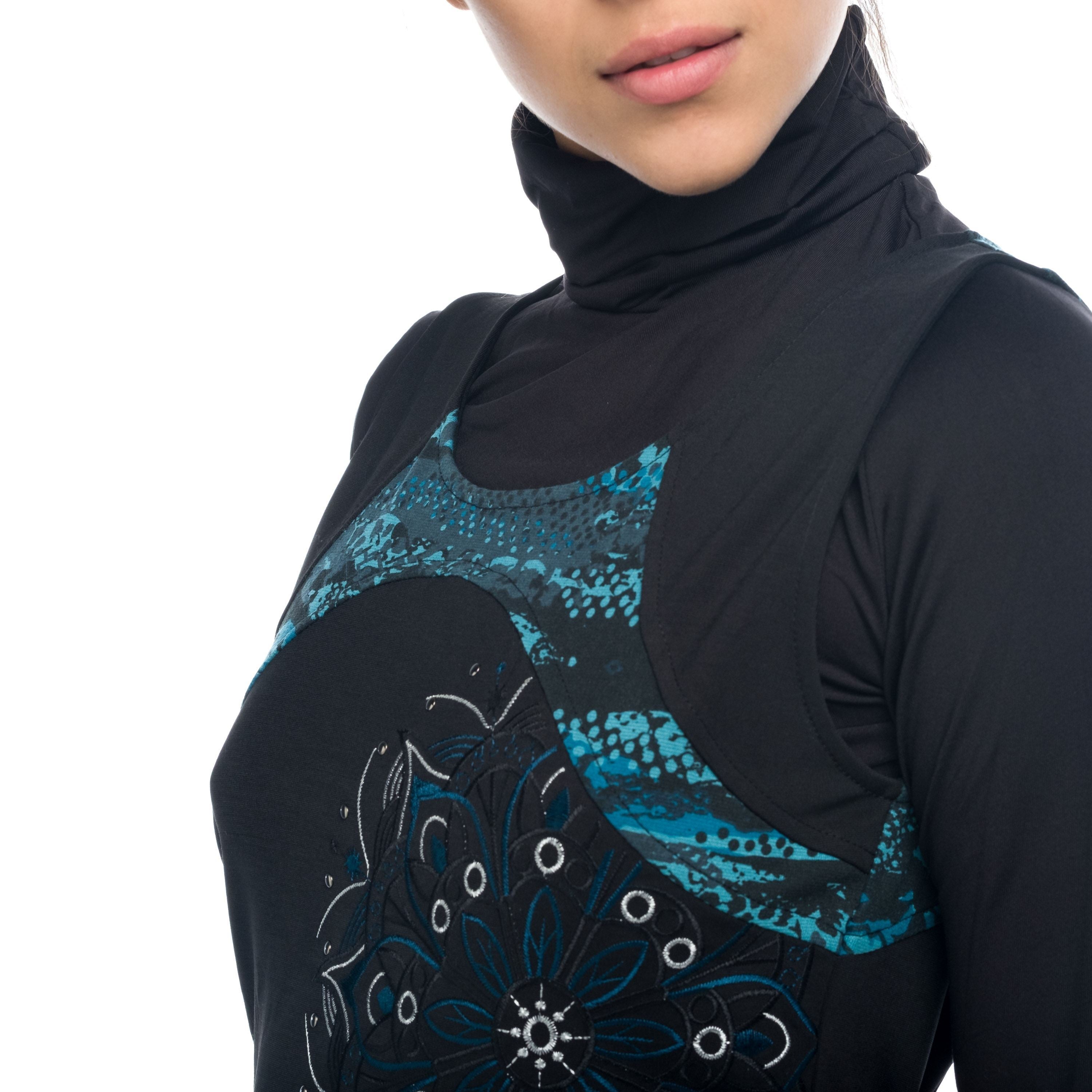 Vestido Mujer Sin Mangas Punto Estampado Mandala – Koroshi 1822VS26