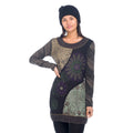 Vestido Corto Estampado Mujer Manga Larga Cuello Redondo – Koroshi Multicolor