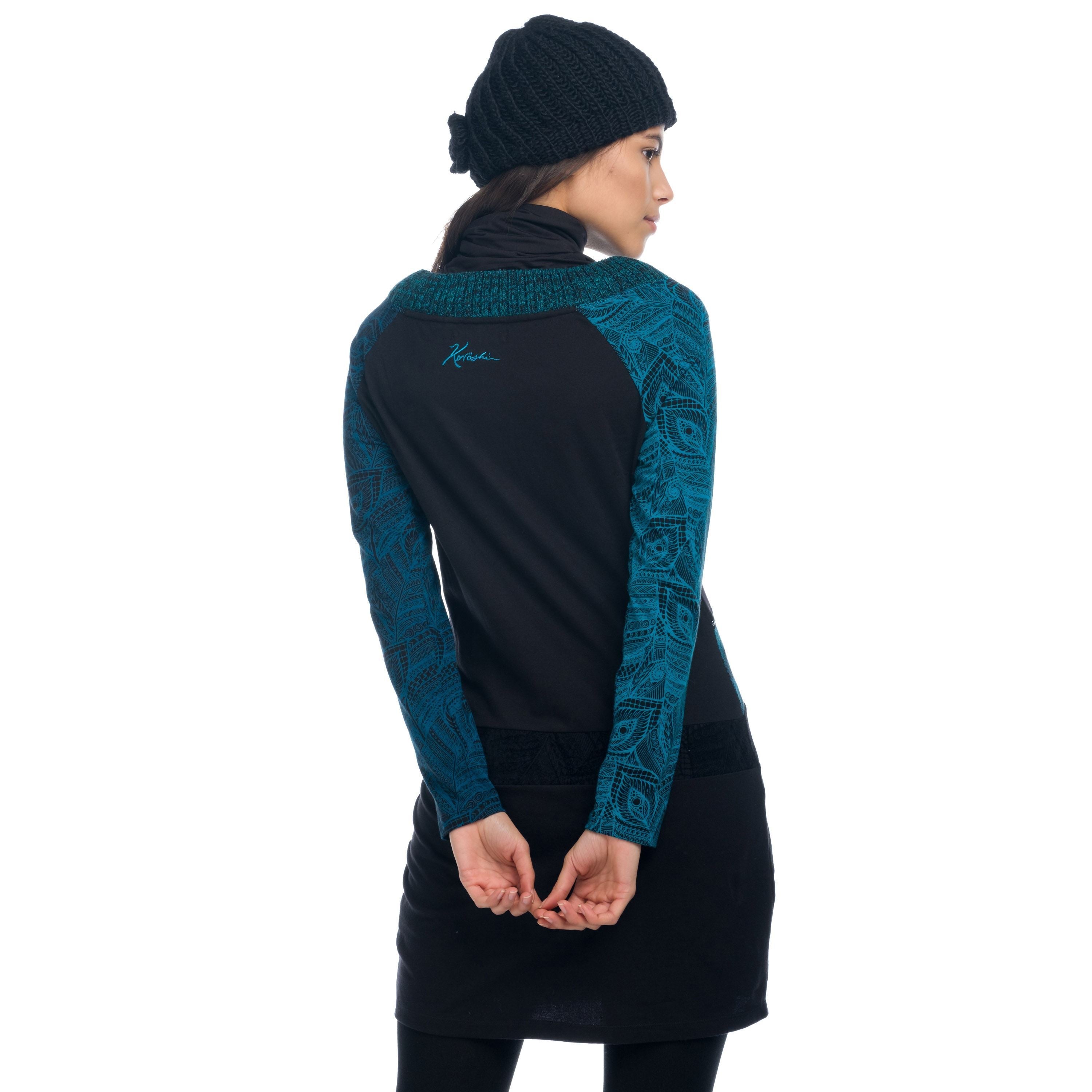 Vestido Corto Estampado Mujer Corte en Cadera Escote Redondo – Koroshi 1822VS37