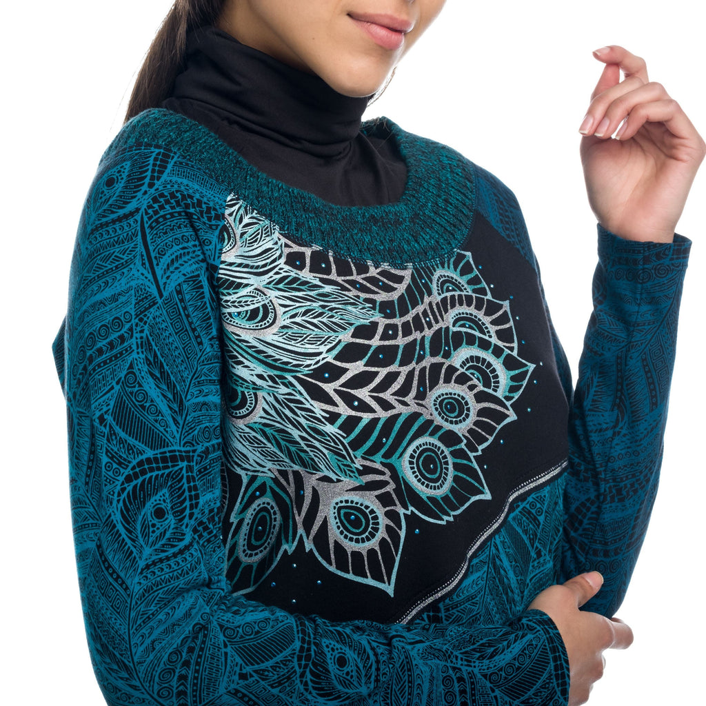 Vestido Corto Estampado Mujer Corte en Cadera Escote Redondo – Koroshi 1822VS37
