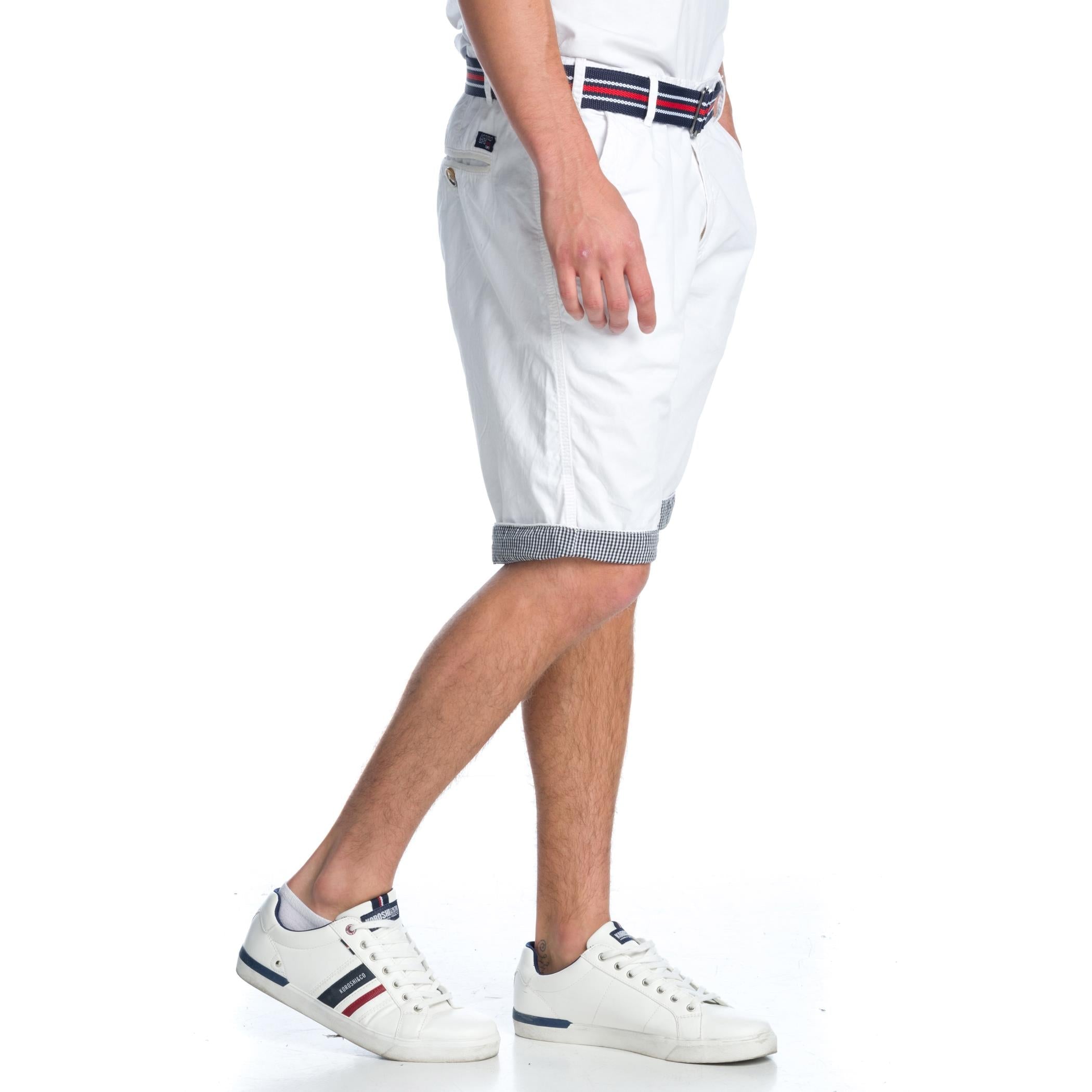 Bermuda Hombre Chino con Cinturón Marinero – Koroshi 1911PS05