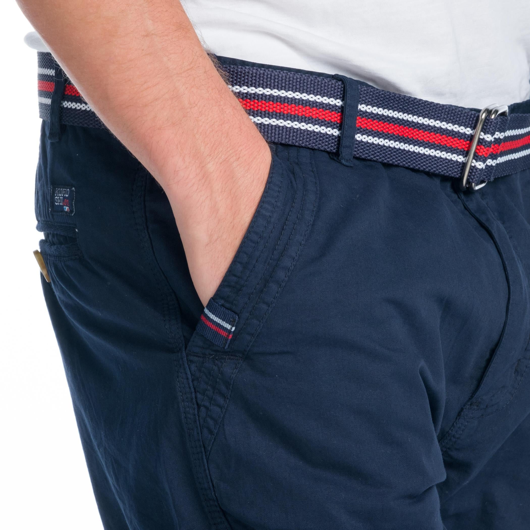 Bermuda Hombre Chino con Cinturón Marinero – Koroshi 1911PS05