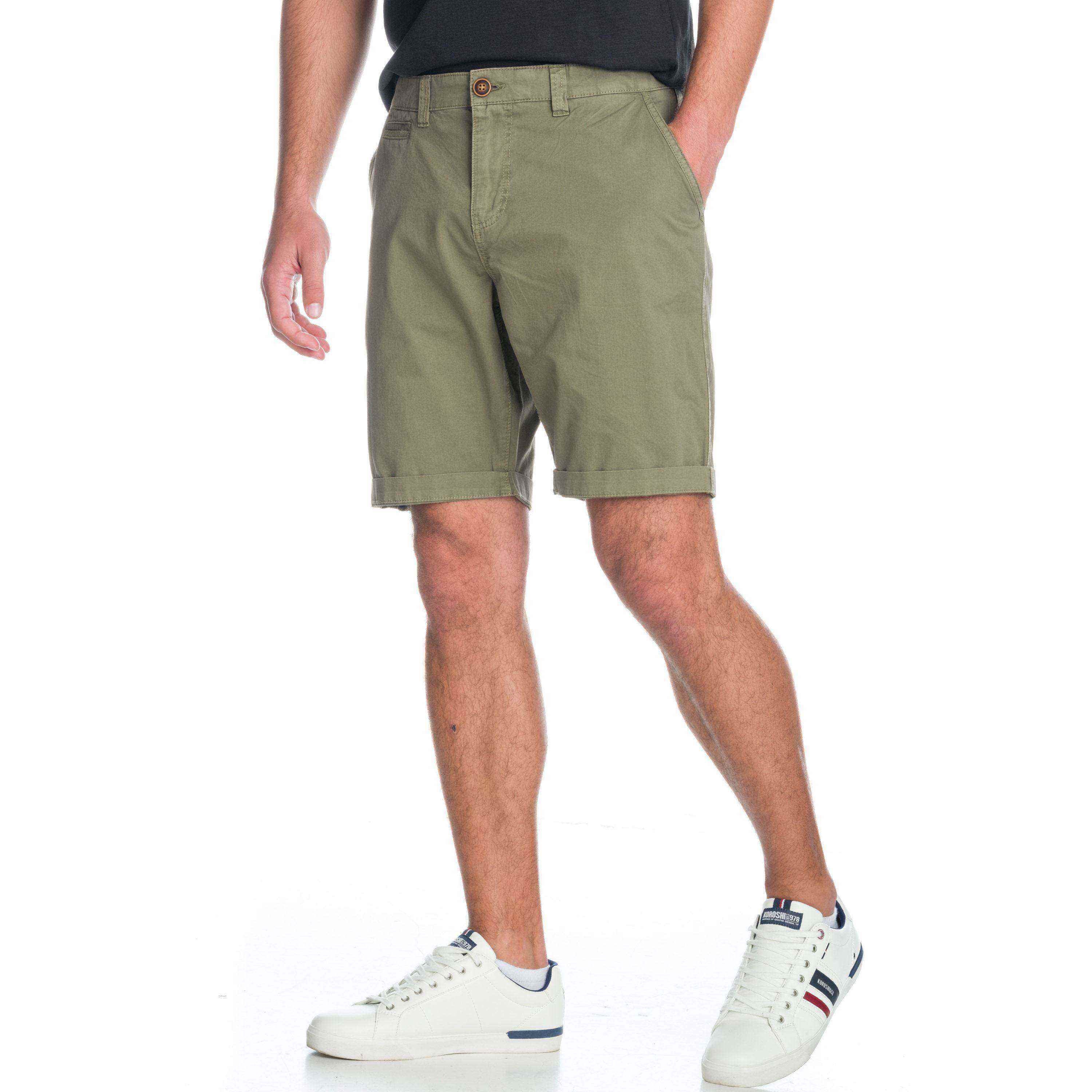 Bermuda Hombre Básica Algodón 4 Bolsillos Dobladillo – Koroshi 1911PS06