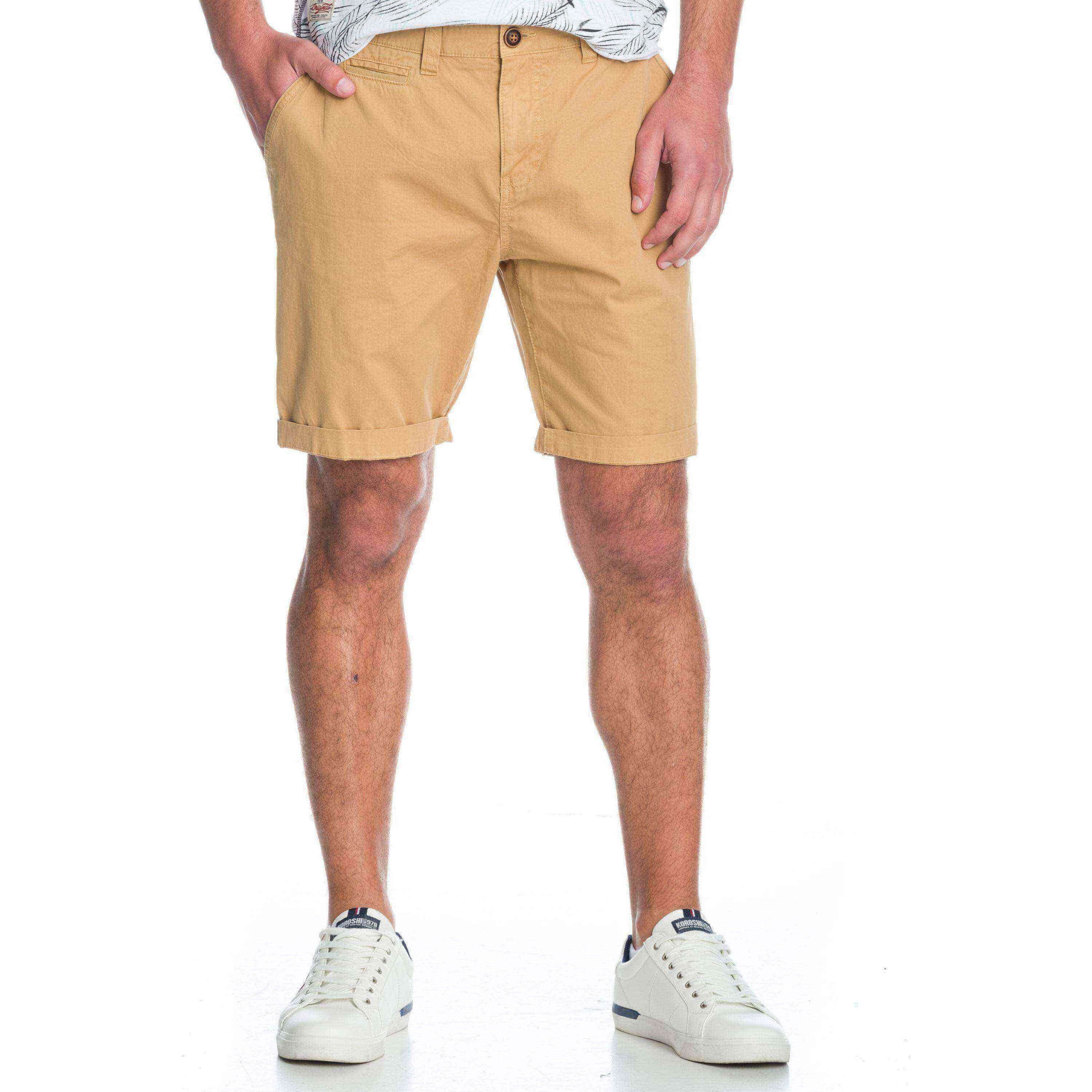 Bermuda Hombre Básica Algodón 4 Bolsillos Dobladillo – Koroshi 1911PS06