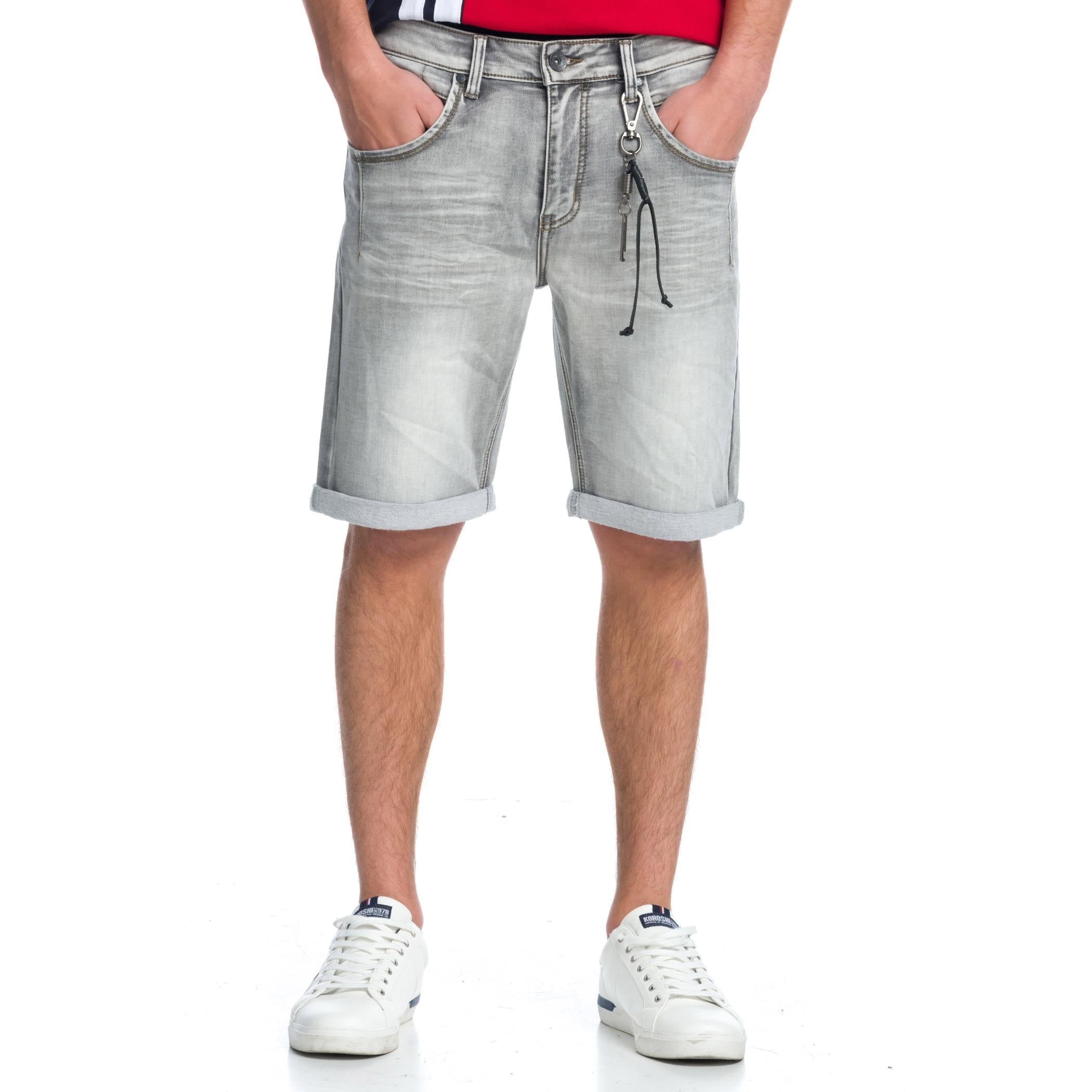 Bermuda Vaquera Hombre Stretch Efecto Lavado – Koroshi Gris