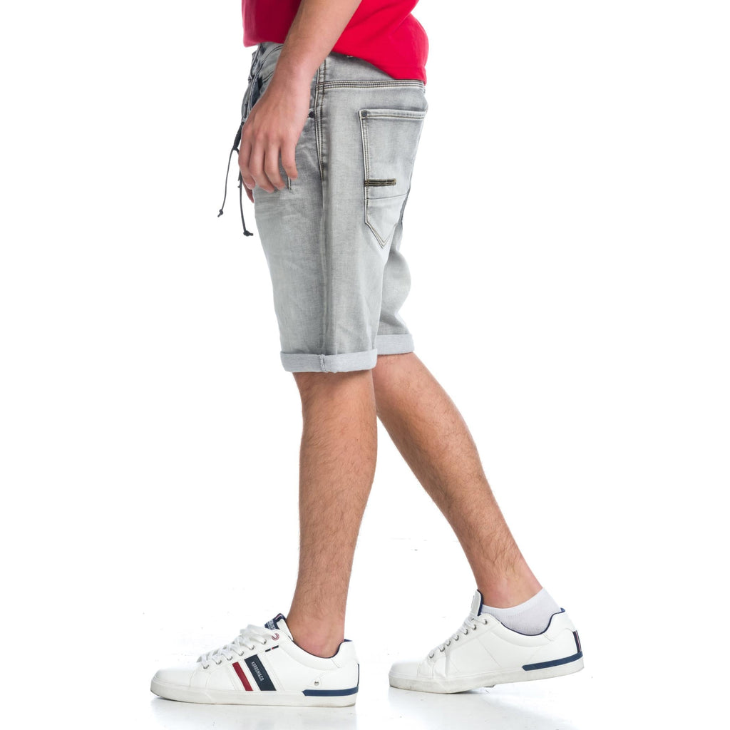 Bermuda Vaquera Hombre Stretch Efecto Lavado – Koroshi Gris