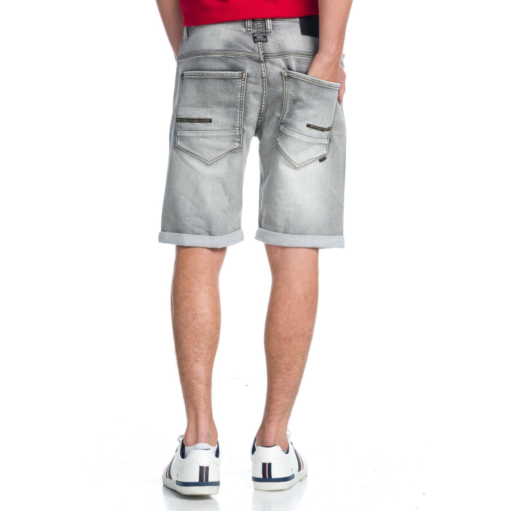 Bermuda Vaquera Hombre Stretch Efecto Lavado – Koroshi Gris