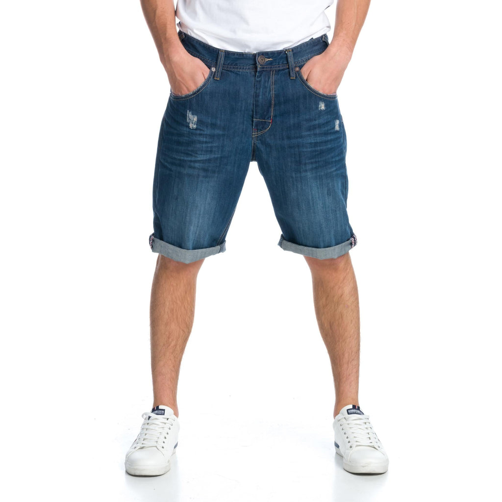 Bermuda Hombre Denim Regular 5 Bolsillos – Koroshi Azul Medio
