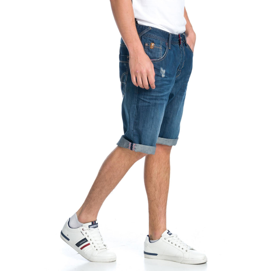 Bermuda Hombre Denim Regular 5 Bolsillos – Koroshi Azul Medio